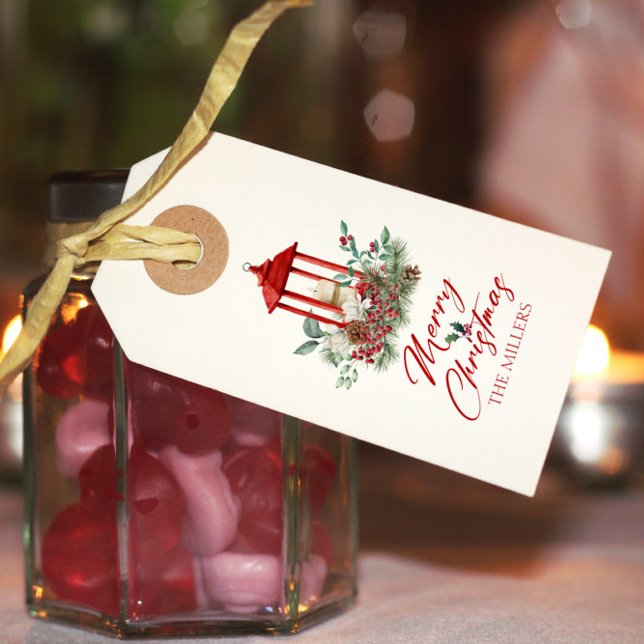 Glatta julblommor och blomsterbukett presentetikett (Skapare uppladdad)