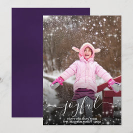 Glatta julfestar Fotopatens Lila Julkort