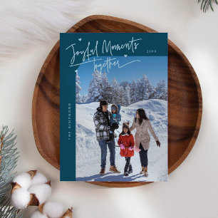 Glatta julfoto tillsammans julkort