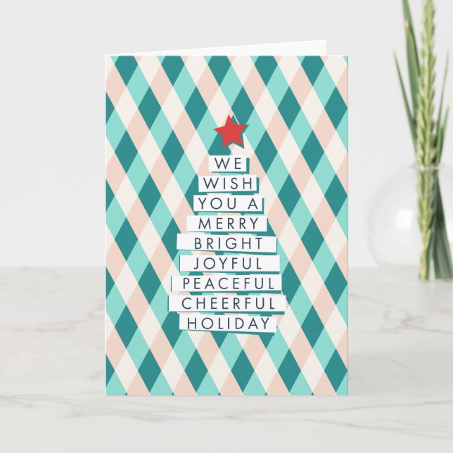 Glatta Julgran - Ord av Cheer Helgkort (Framsida)