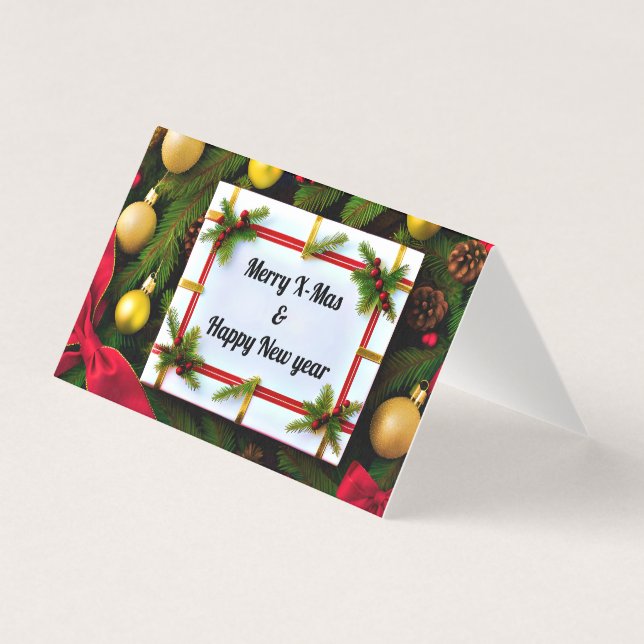 Glatta julhälsningar för Lycklig Önskemål Kort (Framsida)