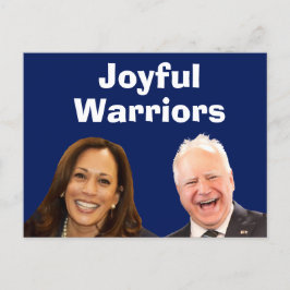 Glatta krigare Harris och Walz Vykort
