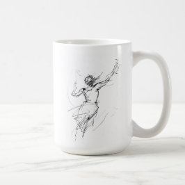 Glatta kvinnor i Rörelse Abstrakt Sketch Kaffemugg