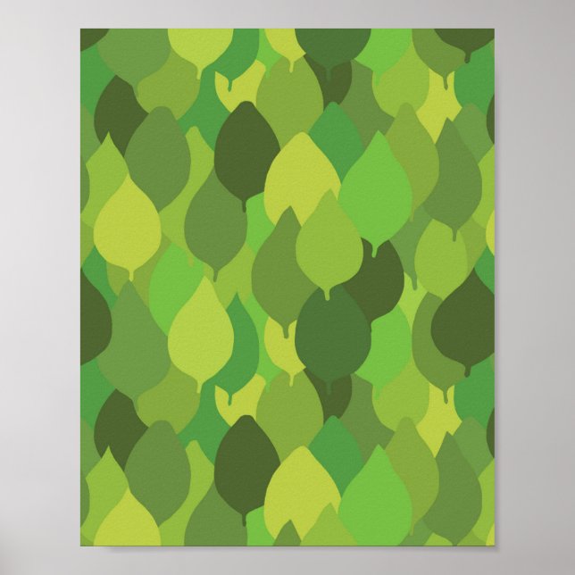 Glatta Lush Löv - sömlösa yta mönster. Poster (Framsidan)