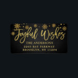 Glatta Önskemål Faux Guld Chalkboard Helgdag Adres Adressetikett<br><div class="desc">Glatt Önskemål Faux Guld Chalkboard Helgdag Address label. Se till att du har glädje över dem och gör firande oförglömlig med den här samlingen: https://www.zazzle.com/collections/christmas_joyful_gold-119448944837872737?rf=238259176291992805 Om du vill ha ytterligare anpassningar klickar du på länken "anpassa ytterligare" och användor verktyg som är designad för att ändra den här mallen.</div>