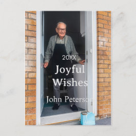 Glatta önskemål lägger till namn fotoman helgdagar helg vykort