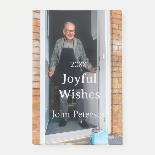 Glatta önskemål lägger till namn fotoman helgdagar post-it block (Framsida)