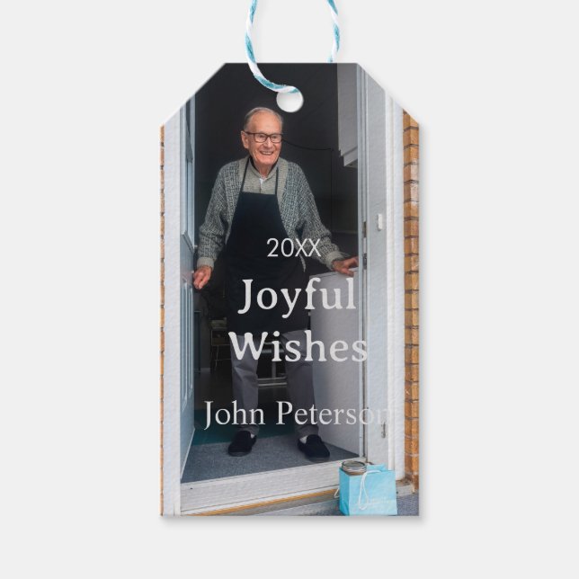 Glatta önskemål lägger till namn fotoman helgdagar presentetikett (Framsidan)