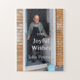 Glatta önskemål lägger till namn fotoman helgdagar pussel