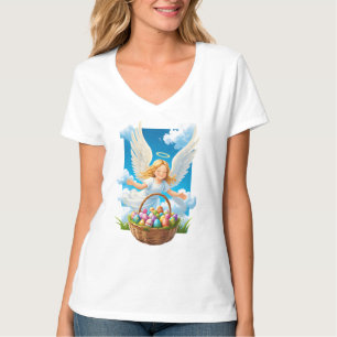 Glatta Påsk-ängeln med Basket T Shirt