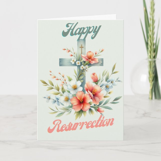 Glatta Påsk Kor med Blommigtarna Vår Kort (Framsida)