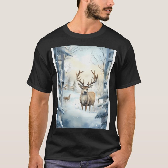 Glatta renar Snowscape T Shirt (Framsida)