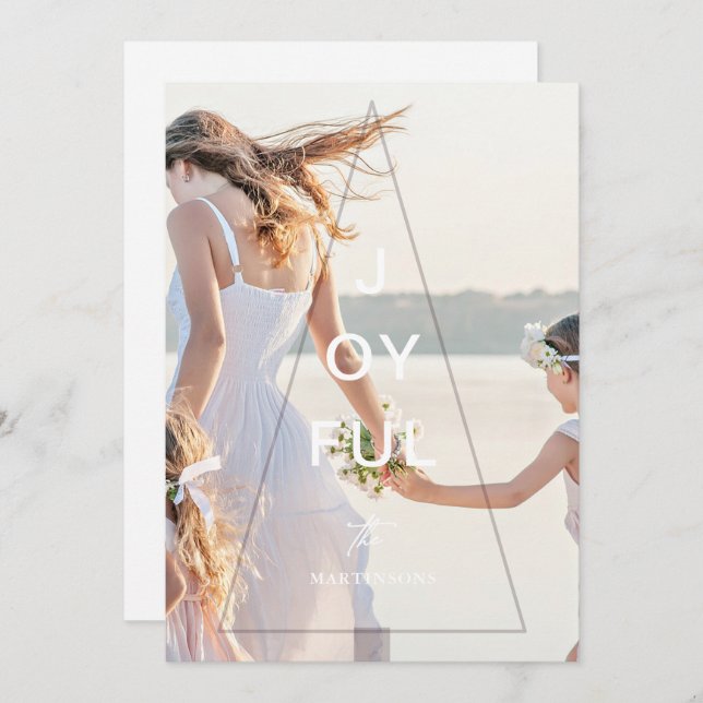 Glatta Rosa Träd - helgdag Julkort (Fram/baksida)