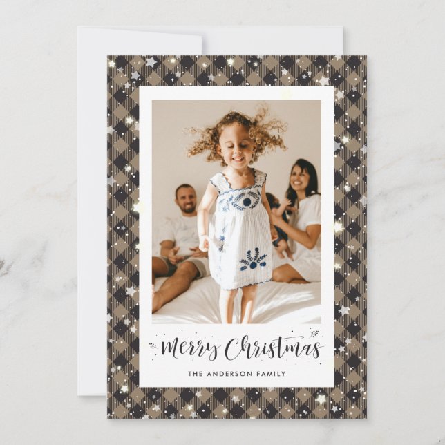 Glatta Rustic Pput Photo God jul Julkort (Framsida)