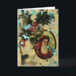 Glatta Santa Collage Helgkort<br><div class="desc">Med alla höger reserverade © Angelandspot En liten blandad mediekonstruktion av Angelandspot med hjälp av vintage bild,  färger,  ett gammalt foto av mig från min kollagefotoklass etc.</div>