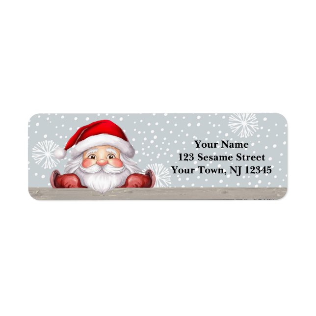 Glatta Santa Returetiketters Returadress Etikett (Framsidan)