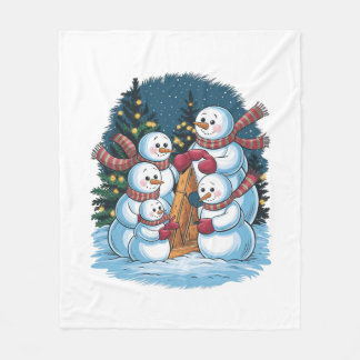 Glatta Snögubbe-familjen Fleecefilt