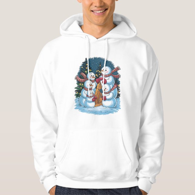 Glatta Snögubbe-familjen Hoodie (Framsida)