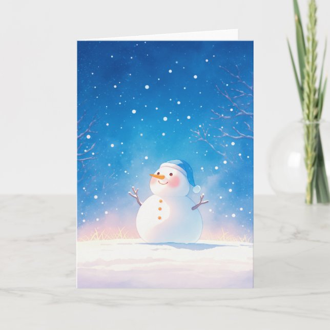 Glatta Snögubbe Kort (Framsida)