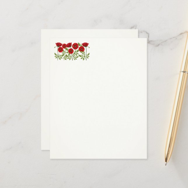 Glatta sommarblommor med vallmoblommor (Fram/Back In Situ)