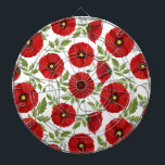 Glatta sommarblommor med vallmoblommor darttavla<br><div class="desc">Vallmoblommor som blommar upp glatta vår och sommarvektor ger en sömlös illustration av upprepning av textilier/tyg mönster. Originalgrafik copyright BluedarkArt TheChameleonArt.</div>