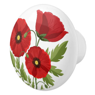 Glatta sommarblommor med vallmoblommor knopp