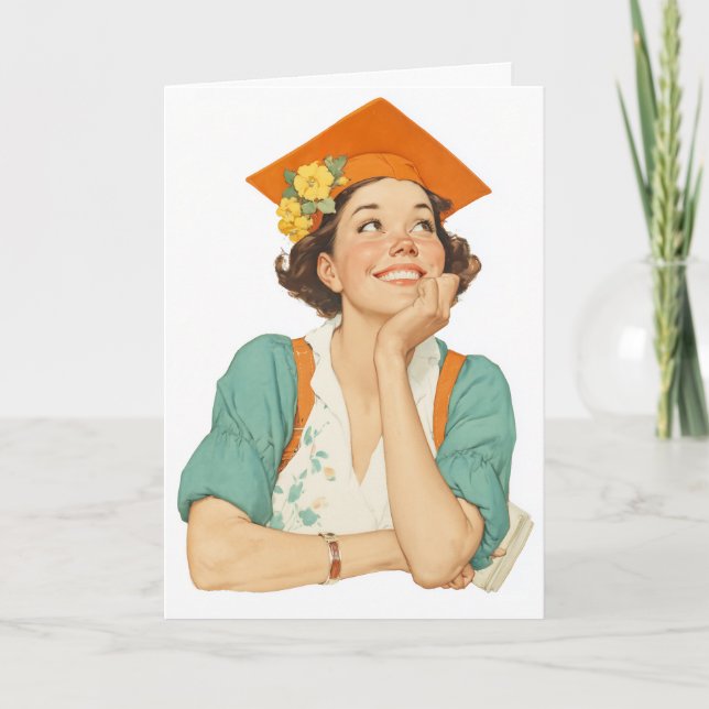 Glatta Studenten-dagen Porträtt Inbjudan (Framsida)