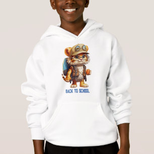 Glatta Tiger Unge med ryggsäck och drickande T Shirt