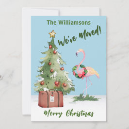 Glatta Vi har flyttat Flamingo Julgran Meddelande