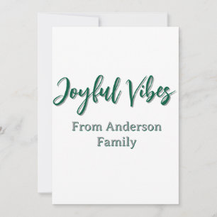 Glatta vibes christmas grönt helgdag namn inbjudningar