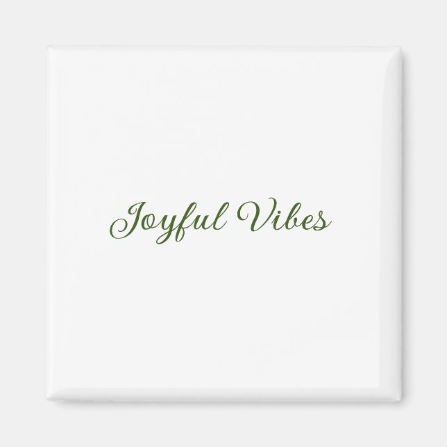 Glatta vibes christmas grönt helgdag namn magnet (Framsidan)