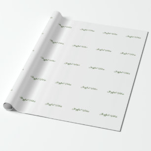 Glatta vibes christmas grönt helgdag namn presentpapper