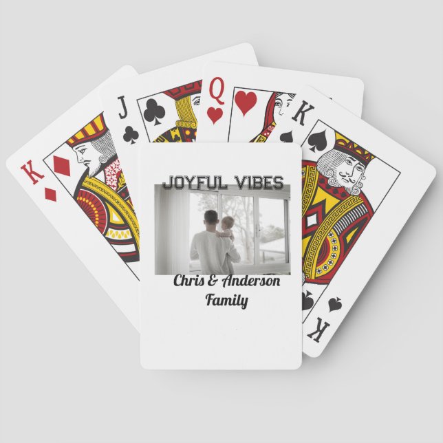 Glatta Vibes far son-familjen, jul-helgdag Casinokort (Baksidan)