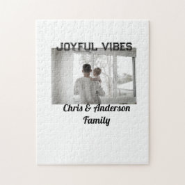 Glatta Vibes far son-familjen, jul-helgdag Pussel