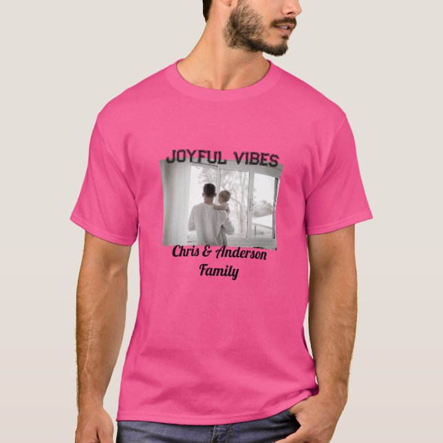 Glatta Vibes far son-familjen, jul-helgdag T Shirt (Framsida)