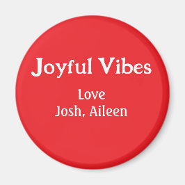 Glatta Vibes röda jul helgdagar kärlek-familjen Magnet