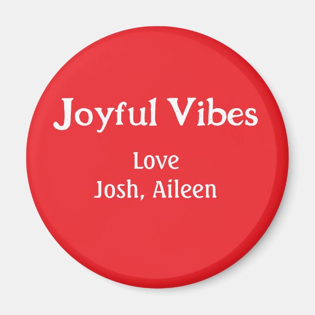 Glatta Vibes röda jul helgdagar kärlek-familjen Magnet (Framsidan)