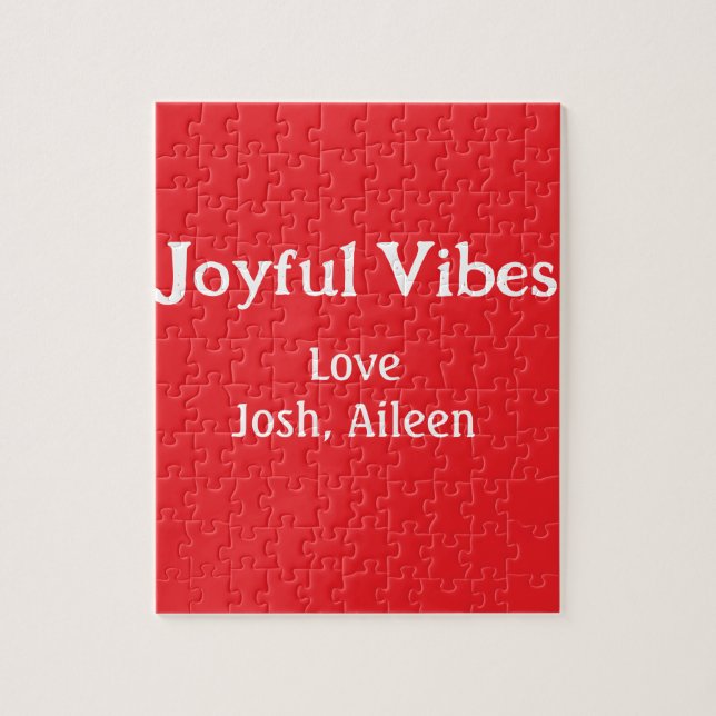 Glatta Vibes röda jul helgdagar kärlek-familjen Pussel (Vertikal)