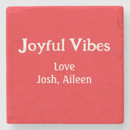 Glatta Vibes röda jul helgdagar kärlek-familjen Stenunderlägg