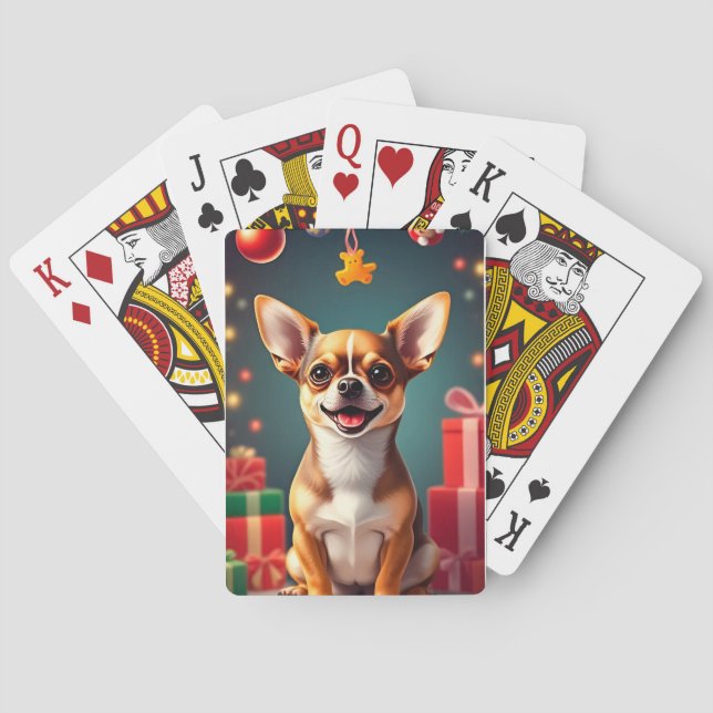 Glattande chihuahua casinokort (Baksidan)