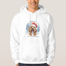 Glattar i en vintersaga hund jul hoodie