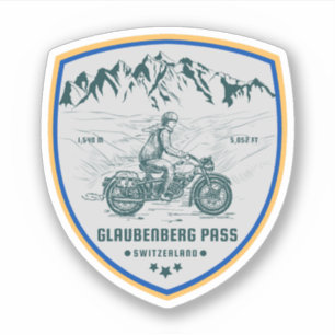 Glaubenberg pass schweiziska alperna motorcykeltur klistermärken