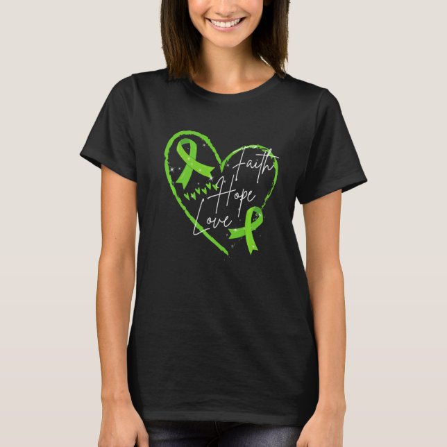Glaucoma Awareness Faith Hope Kärlek Support Glauc T Shirt (Framsida)