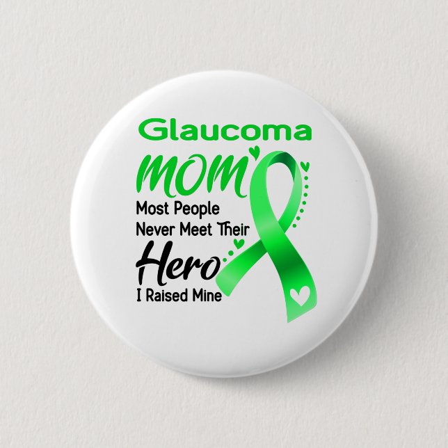 Glaucoma Awareness Month Ribbon Gifts Knapp (Framsida)