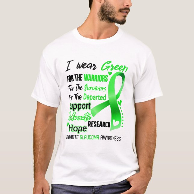 Glaucoma Awareness Month Ribbon Gifts T Shirt (Framsida)