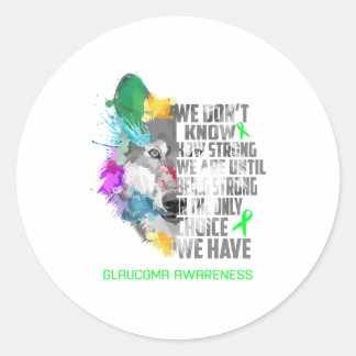 Glaucoma Awareness Ribbon Support Gifts Runt Klistermärke