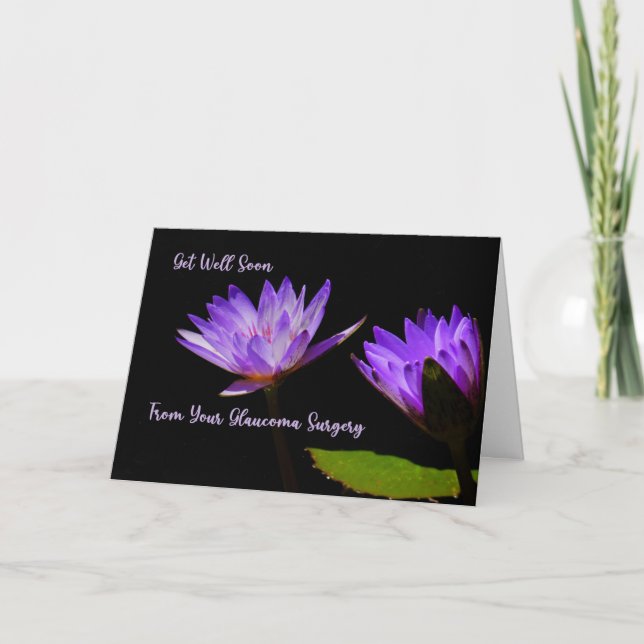 Glaucoma-kirurgi med Vatten Lilies Kort (Framsida)