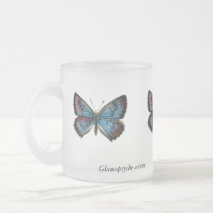 Glaucopsyche arion - Large Blue Butterfly Frostad Glasmugg