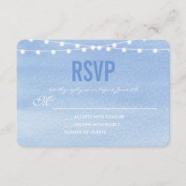 Glaucous Blue Watercolor String Ljus OSA Kort