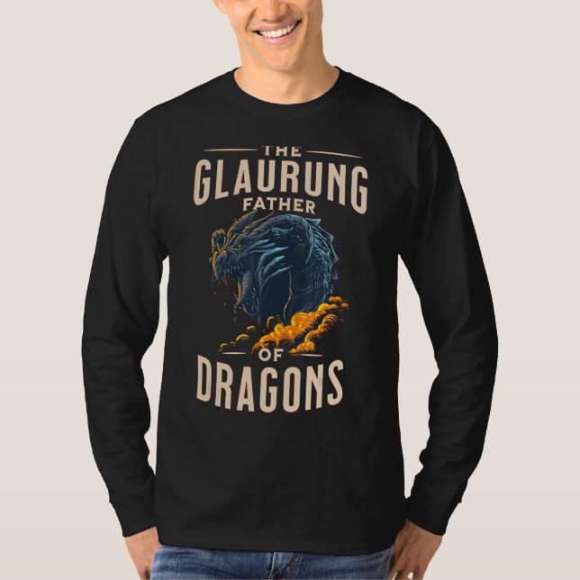 Glaurung Far of Dragons Mythical Creator T Shirt (Framsida)